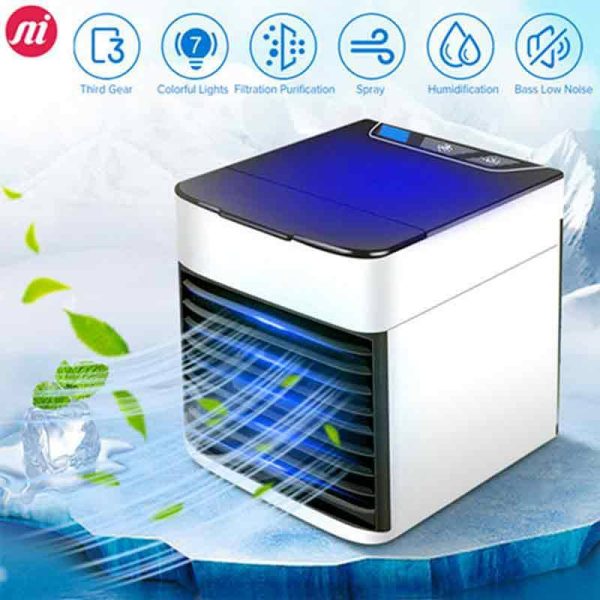 Air Ultra Portable Home Air Cooler | Portable Personal Air Conditioner,2x Cooling Power With Night Light Add Ice Cubes For Special Cooling (random Color)