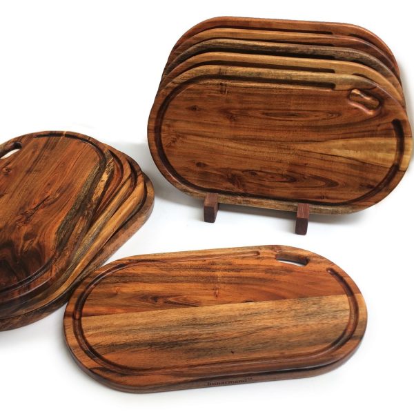 Premium Oblong Acacia Wood Chopping Board – 17 X 9 X 2 Inches